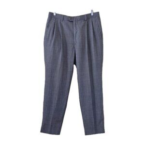 Versace Classic V2 Dress Pants Men IT 50 US 34 Heathered Gray Wool Pockets Lined